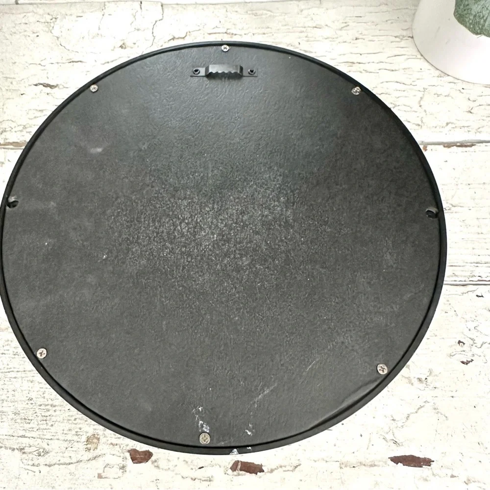 Gray Sunburst Starburst Round Circle Wall Hanging Mirror Lightweight 10” Boho